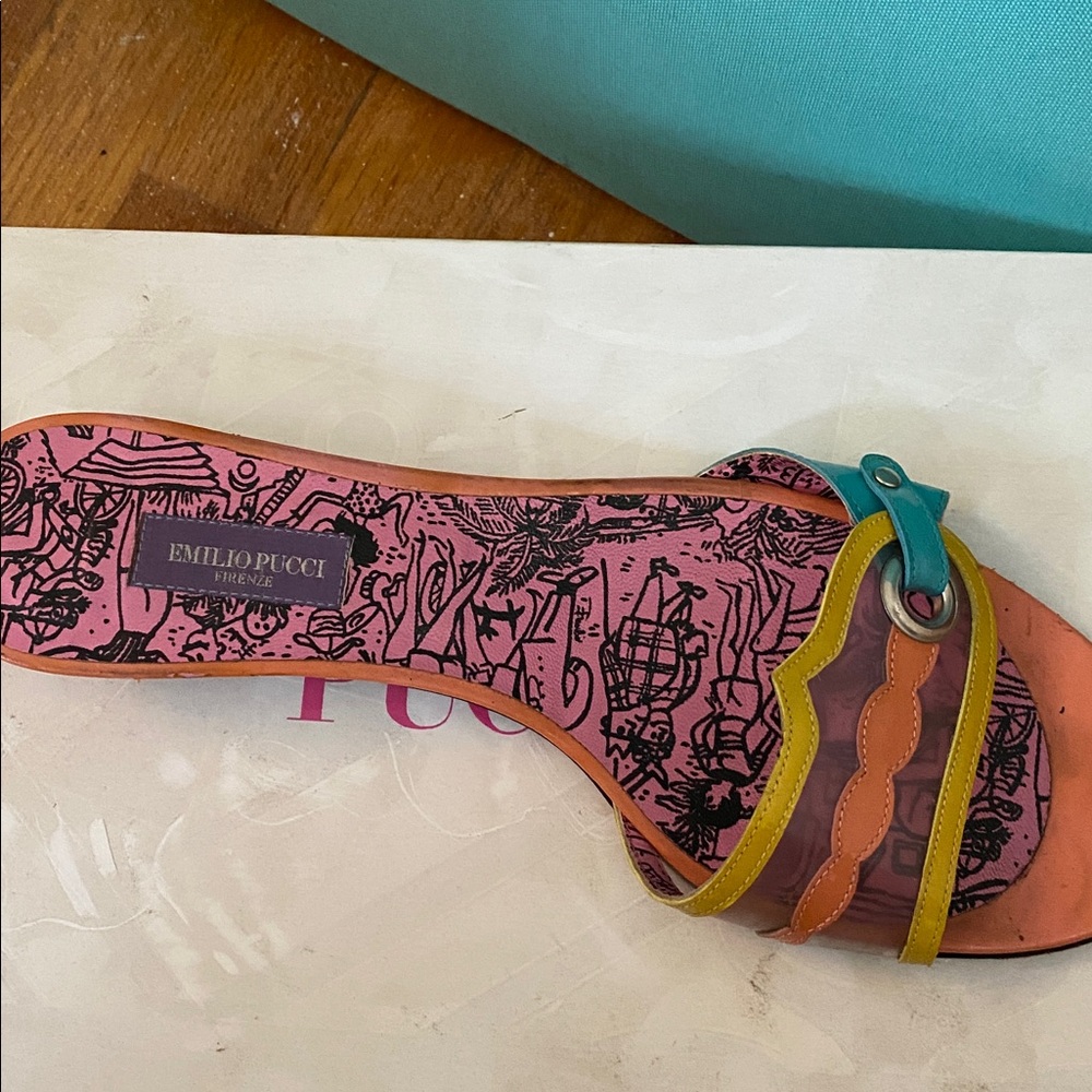 Emilio Pucci Artistic Pink Sandal